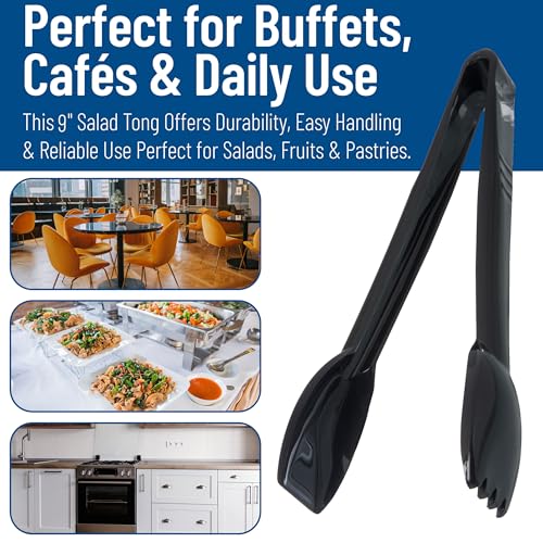 CFS Carly Salad Tong (9" Salad Tong / 1 Pack / Black)