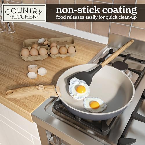 Cookware Set with Removable Handle (Grey/Ivory Wood Handle / Original)