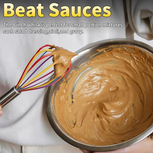 Silicone Whisk Set (8" 10" 12" / Rainbow)