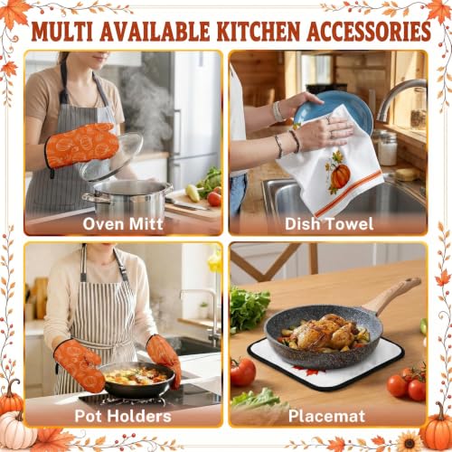 Fall Pumpkin Kitchen Decor Set (Fall Pumpkin Orange)