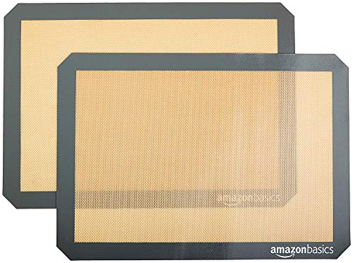 Silicone Rectangular Baking Mat (New Beige/Gray / 2-Pack)