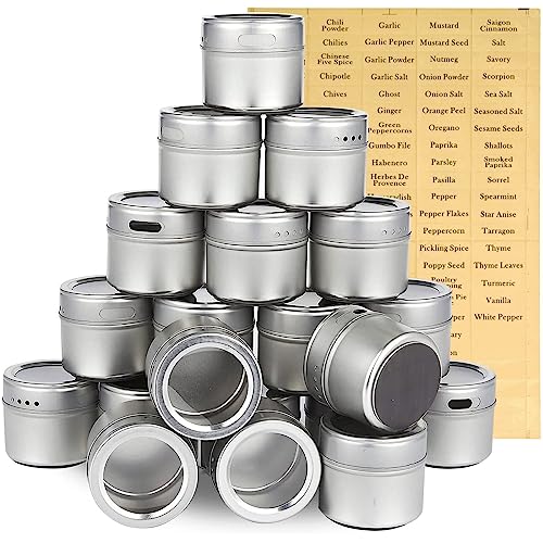 20 Pack Magnetic Spice Jars