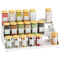 3 Tier Expandable Spice Organizer for Cabinet (White)