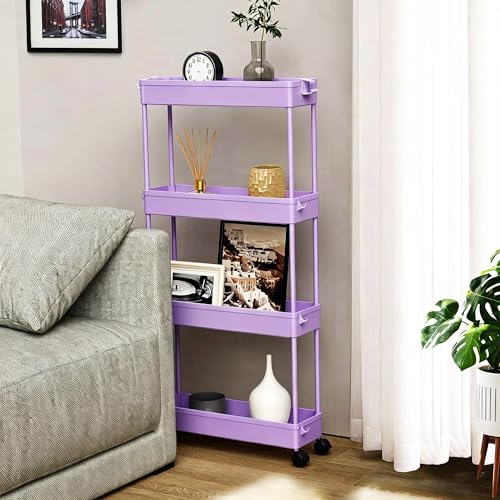 Slim Storage Cart 3 Tier (Purple)