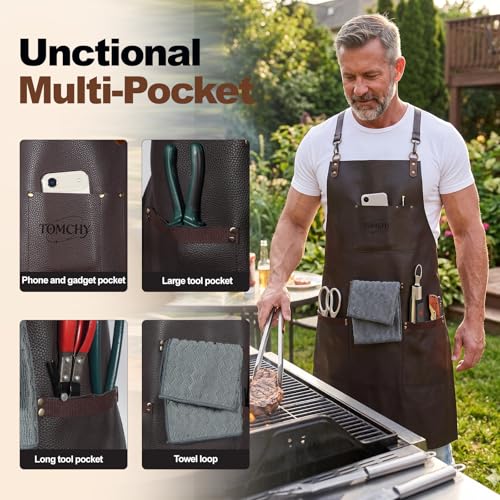 Leather Cooking Apron for Men