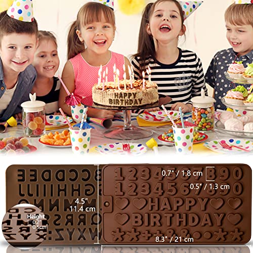 Silicone Letter and Number Chocolate Molds (Letter + Number (2 Pack))