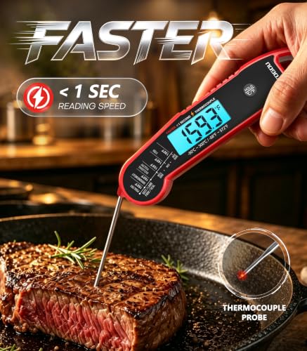 Professional Meat Thermometer Digital (Red)