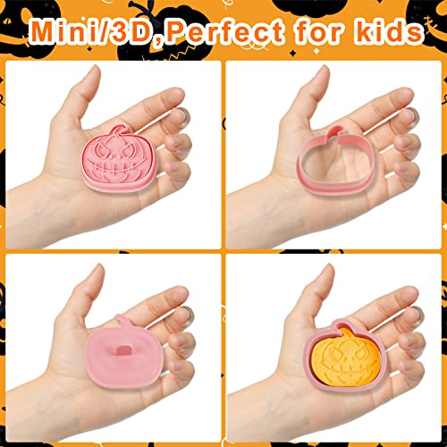 8 Pcs Cookie Cutters Set 3D Holiday Cookie Cutters for Party Baking Decoration (Halloween (8 Pcs))