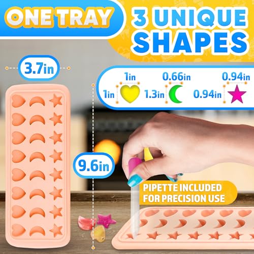 Cute Ice Cube Tray with Lid (Ice Cube Tray Hearts & Stars)