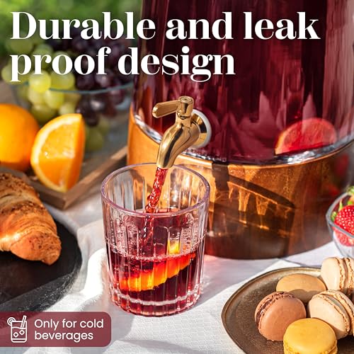 Glass Drink Dispenser with Spigot (1.72 Gallon)