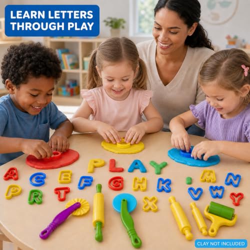Dough Tools 47 PCS Dough Play Tools Set for Kids (Multicolored)