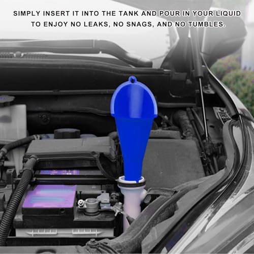 Oil Funnel Plastic Long Neck Multi (Blue-1PCS)