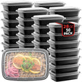 50 Pack Reusable Meal Prep Containers Microwave Safe Food Storage Containers with Lids