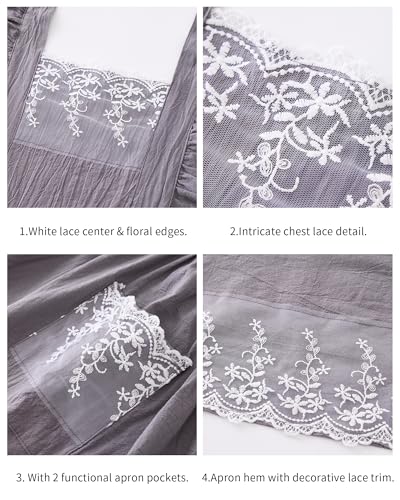 Vintage Aprons for Women (Grey)