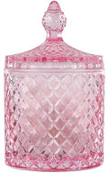 Qtip Holder Apothecary Jars with Lid (23 Ounces / Pink)