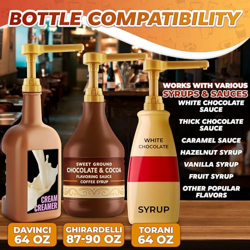 3 Pcs Sauce Pumps (Gold 3-pack)