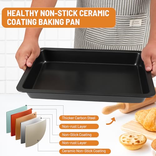 Sheet Cake Pan with Lid (Black)