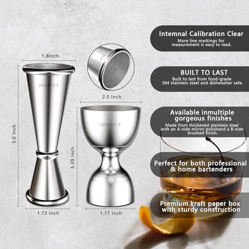 2 Pack Jiggers for Bartending