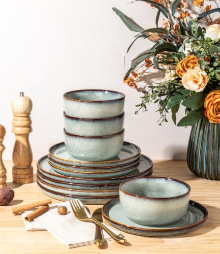 Dinnerware Sets for 4 (Earth Sage / Service for 4(12Pcs))