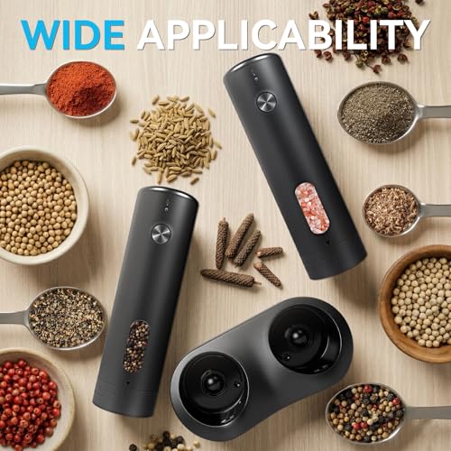 Electric Salt and Pepper Grinder Set with Dual Charging Base (KYMQ-65C)
