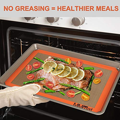 Best German Silicone Baking Mat (2 Half Sheets + 1 Macaron Sheet Baking Mat Set / 11.625 x 16.5 inches (LxW) *3)