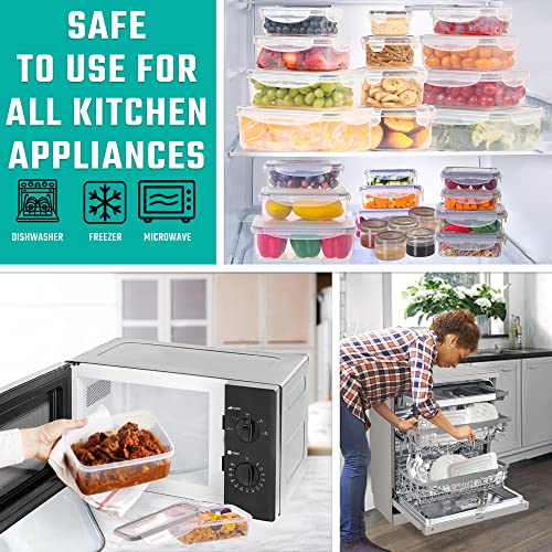 50 Pcs Large Food Storage Containers with Lids Airtight (50 Pcs)