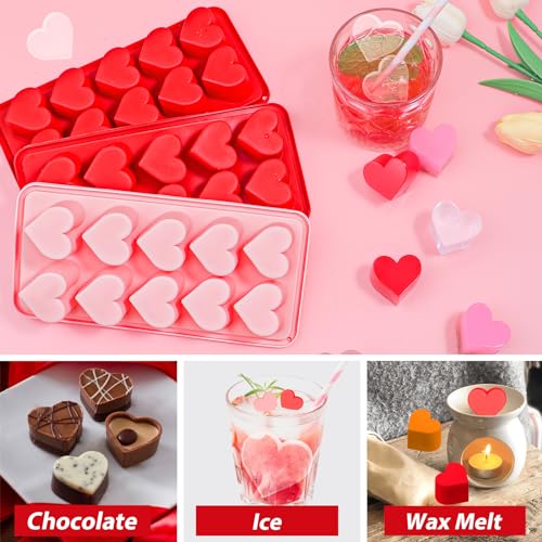 Heart Ice Cube Molds (Red and Pink)