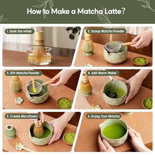 Matcha Whisk Set (Mottled Green)