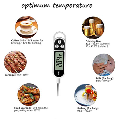 Digital Meat Food Thermometer for Cooking Kitchen BBQ (24.4 x 2.5 x 1.5 cm)