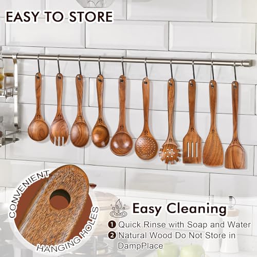 10Pcs Wooden Kitchen Utensils Set (10 PCS SET)