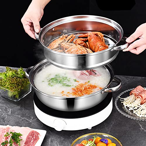 Steamer Pot for Cooking 11 inch Steamer Pot 2 (Steamer Pot 11" 2Tier)