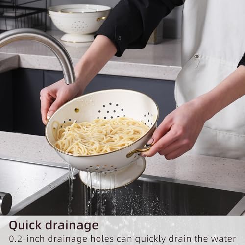 Metal Colander Set of 3 (Cream)