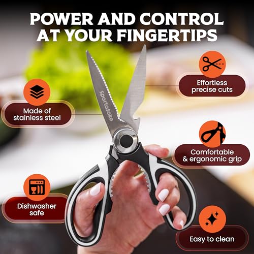 Premium Kitchen Shears (Black-white)