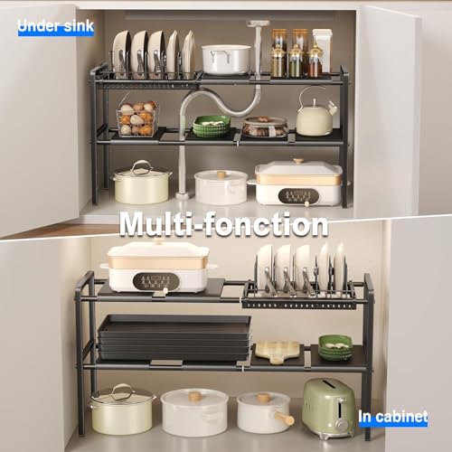 Pots and Pans Organizer Under Cabinet