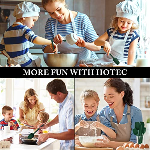 BPA Free Silicone Rubber Spatula Set (Dark Green)