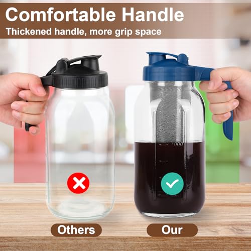 Cold Brew Coffee Maker Pitcher (64 Ounces / Blue)