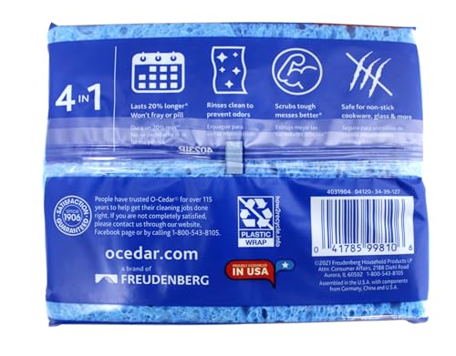 Multi Use Scrunge Scrub Sponge (6 Count (Pack of 3))