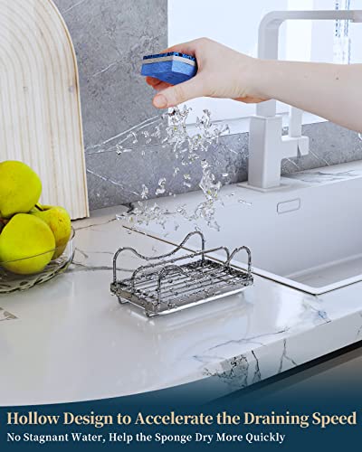Sponge Holder for Kitchen Sink (Silver)