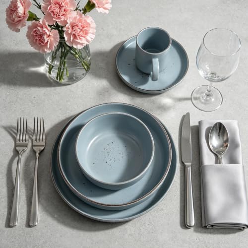 HomeVSS 20 Piece Dinnerware Set (Service for 4 - 20pc Set / Matte Blue)