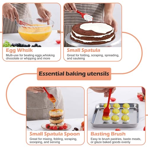 Kitchen Cooking Utensils Set (Red)