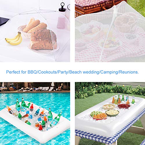 1PCS Inflatable Serving Bars and 3PCS Mesh Food Umbrella Covers Tent for Outdoor (4PACK)