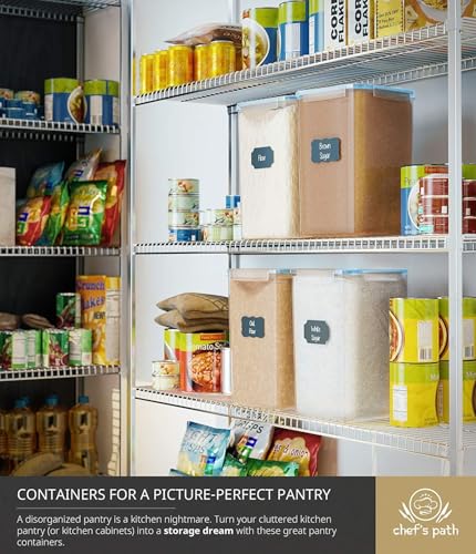 Extra Large Airtight Flour and Sugar Storage Containers with Lids