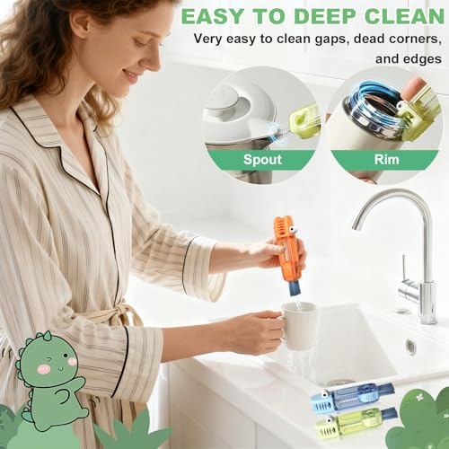 6 PCS Cup Lid Gap Cleaning Brush (Blue, Orange, Green(6pcs))