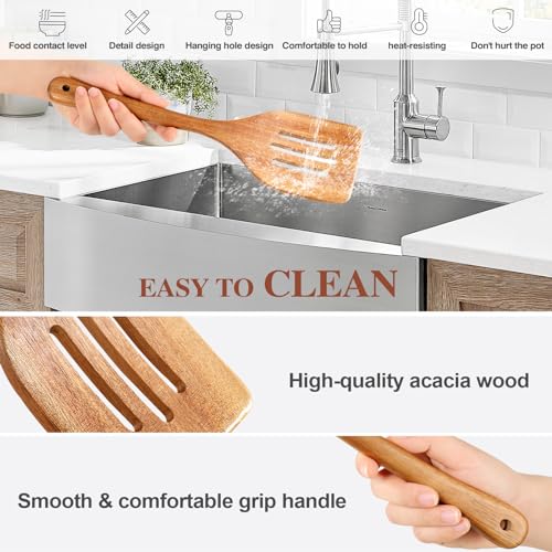 Wooden Cooking Utensils (6 PCS SET / Natural)