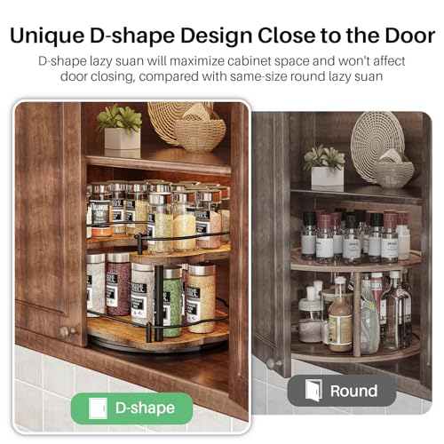 Lazy Susan Spice Rack Organizer for Cabinet (Vintage / 12 Inch)