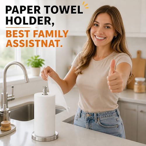 Paper Towel Holder Countertop (Brushed Nickel)