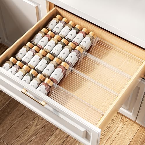 Clear Spice Drawer Organizer (Clear / 8 Packs)