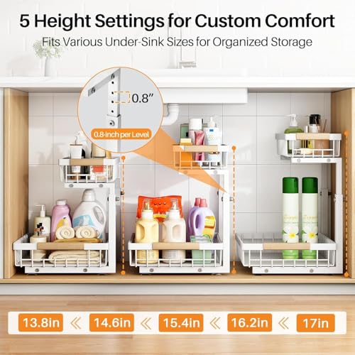 Under Sink Organizer (Large-1-Pack / White)