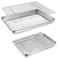 12.5+9 Inch Toaster Oven Pan Tray with Wire Rack (12.5 + 9 Inch)