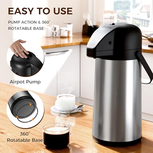 Coffee Carafe for Keeping Hot (Stainless Steel / 85 Ounces)